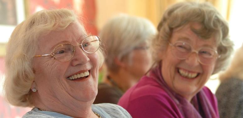 older women laughing